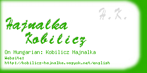 hajnalka kobilicz business card